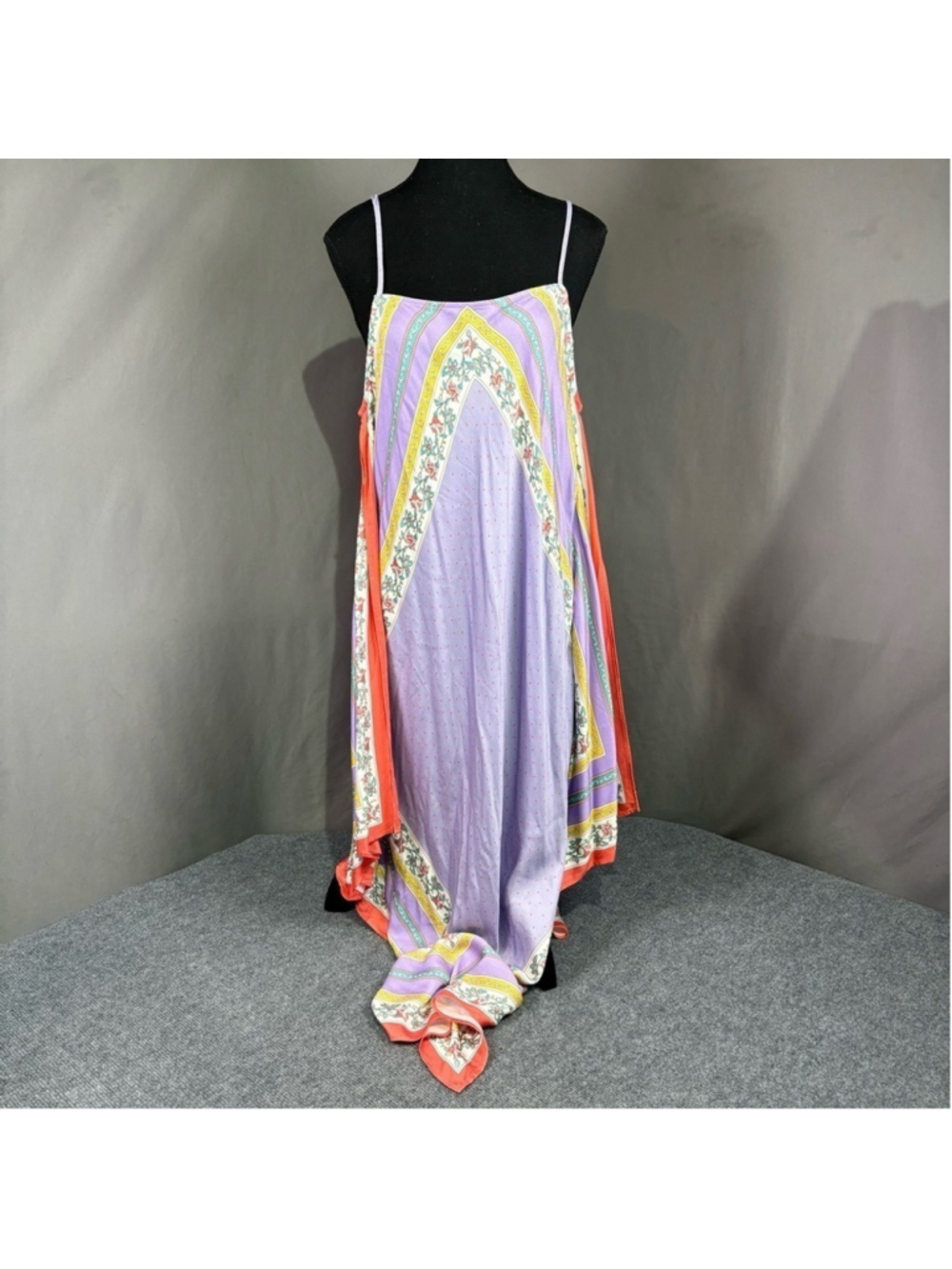 NWT Anthro Tiny Dress W L Maxi Boho Floral Cottagecore Resort Festival Purple